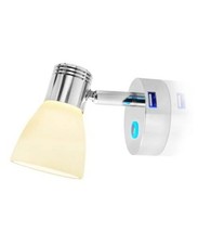 12V Boat Interior Reading Light USB Port, 3W DC RV Polished Finish with USB picture