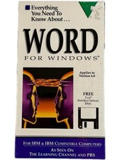 Sealed vintage instructional software for Microsoft Word for Windows 6.0 picture