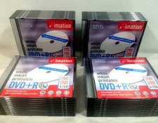 Imation White Inkjet Printable DVD+R 4.7GB 8X Recordable Discs 4 packs of 10 picture