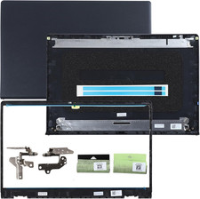 LCD Back Cover Top Case Lid with Front Bezel Frame with Hinges Shaft Cover Repla picture