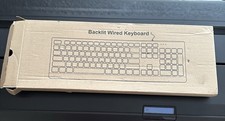 SABLUTE Large Print Backlit Keyboard, Wired USB Lighted Computer Keyboard picture