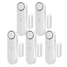 Window & Door Alarm When Opened 5-Pack for Kids Safety/Home Security, White |... picture