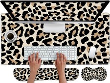 Pretty Mouse Pad and Wrist Rest Set Extended Desk Mat 31.5
