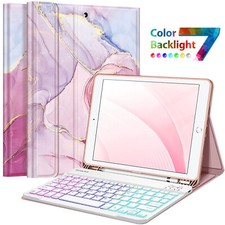 7 Color Backlit Bluetooth Keyboard Case for iPad 10.2 Inch 9th Gen 2021/8th 2020 picture