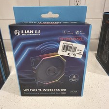 Lian Li UNI FAN TL Wireless 120mm Reverse Blade ARGB Case Fan Black 12RTL1W1B picture