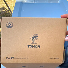 TONOR TC310 USB Wired Cardioid Condenser Mic RGB Light Volume Control Black picture