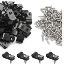Versatile 50 Pcs Nylon Cable Clips - 1/4 Inch Size for All Your Wiring Needs picture