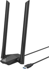 AX1800 USB WiFi 6 Adapter Black 1800Mbps Long Range High Gain Antennas USB 3.0 picture