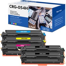 5PK CRG054 054H Toner For Canon Color Imageclass LBP622CDW Printer With New Chip picture