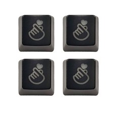 4Pcs Heart Shaped Backlit Keycaps ABS Material OEM Height For Mechanical picture