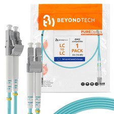 5M 16.4 Ft LC To LC Fiber Patch Cable UPC Multimode Duplex OM3 50/125m Core picture