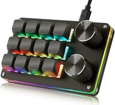 Koolertron Macro Keyboard RGB VIA Hot Swap 2 Knobs picture