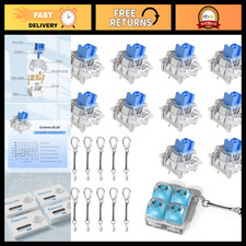 150 PCS Blue Clicky Mechanical Switches, 10 Keychains & Fidget Toy Bundle picture