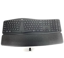 Logitech Logi ERGO K860 Wireless Keyboard Bluetooth w/Dongle Excellent Condition picture