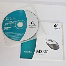 Logitech MouseWare CD 9.79 Software 2004 Windows Mac Disk & Instructions picture