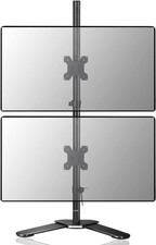 Dual LED LCD Monitor Stand up Free-Standing Desk Mount for 2 / Two Screens up to picture