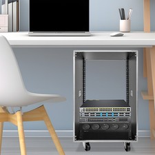 16U Cabinet Portable Rolling Network Server Rack Voice Amplifier| Mixer Rack US picture