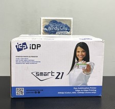 IDP SMART-21S Starter ID Printer Bundle plastic card printer color New Open Box picture