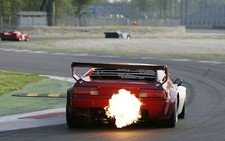 Cars bmw m1 flames Desk Mat Stitched picture