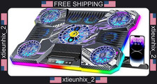 Laptop Cooling Pad with 9 Fans, RGB Lighting, Adjustable Height for 15.6-19.3 picture