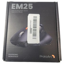 ProtoArc Ergonomic Bluetooth Mouse, EM25 USB Wireless Mouse Black - New Open Box picture