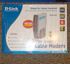 D-Link DCM-201 Cable Modem DOCSIS 1.1 38 Mbps USB 1.1 Ethernet Plug & Play picture