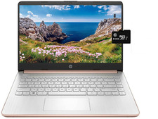 HP 14'' HD Laptop, Intel 2-Core CPU, 16GB RAM, 192GB (64+128), Win 11, Rose Gold picture