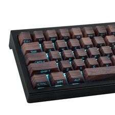 Custom Keycaps 75 Percent PBT Side Print 136 Keys Retro Brown Walnut Set Cherry picture