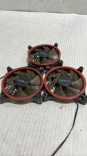 Apevia 120mm Case Fan LED Dual Ring Desktop PC Cooling Fans Red Lot of 3 picture