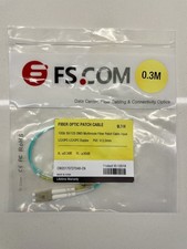 FS.com .3m 10Gb 50/125 OM3 Multimode Fiber Patch Cable Aqua LC/UPC-LC/UPC Duplex picture