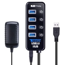 Usb 3.0 Hub - Tendak Usb Hub With 4 Usb 3.0 Data Ports + 1 Usb Smart C picture