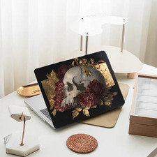 Gothic Skull MacBook Case Dark Floral Laptop Cover Hard Shell MacBook Air Pro picture