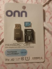 ONN.  128 GB MicroSDXC Card *Adapter & Pro Card Reader Included* *New* picture