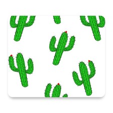 Green Cartoon Cactus Pattern cute desert plant illustration Mouse Pad 9.25x7.75 picture