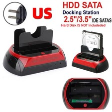USB 2.0 to IDE/SATA External Hard Drive Docking Station 2 Bay 2.5