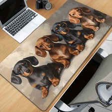 1pc Sausage Dog Pattern High Definition Printed XXL Mouse Pad, Multifunctional picture