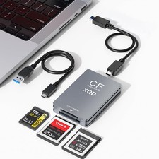 10Gbps CFexpress/XQD/SD Cards Reader 3-in-1 CFexpress B Card Readers Adapter ... picture
