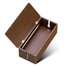 Solid Wood Cable Management Box, Walnut Color, 14.2 X 6.1 X 4.1 picture