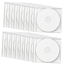15 PCS Standard Single Clear CD Jewel Case, 10 mm Slim Transparent Tray, 15 PCS picture