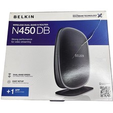Belkin Wireless Router N450 DB Dual-Band N Black F9K1105 MultiBeam Technology picture