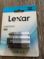 Lexar S60  32GB 3-Pack JumpDrive USB Flash Drive Storage - NEW SEALED - USB 2.0 picture