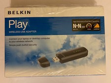Belkin F7D4101 Play Wireless High-Performance Dual-Band LED USB Adapter Preowned picture