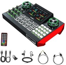 Audio Mixer, Sound Board for Pc/Phone Live Streaming Singing G9 Sound Card picture