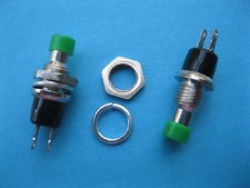 50 pcs Push On Green Cap SPST Mini Push Botton Momentary Switch 125V/6A 250V/3A picture