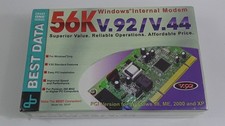 2001 56K Windows Internal Modem V.92/V.44 Best Data PCI Version -NEW- #881 picture