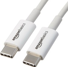 Amazon Basics USB-C 2.0 to Fast Charger Cable, 6-Foot, White picture