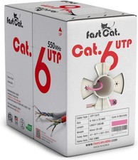 Cat6 Ethernet Cable, Pure Copper, Unshielded, UTP, CMR - Partial Spool ~500+ ft picture