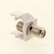 F-Type Module White Coaxial Connector Pack Of 1 BY SIGMA MAX CMK-F-WH picture