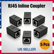 5x RJ45 Inline Coupler Cat7 Cat6 Cat5e Cat5 Ethernet LAN Network Cable Adapter picture