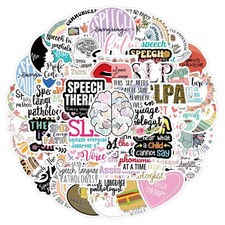 Leisitator 60PCS SLP Stickers, Vinyl Speech Language Pathology Decals Slp picture